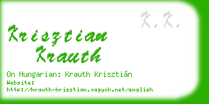 krisztian krauth business card